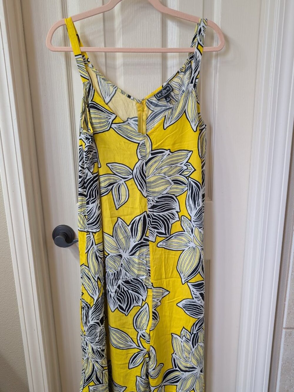 My Street Floral Black and Yellow Jumpsuit Size 1X